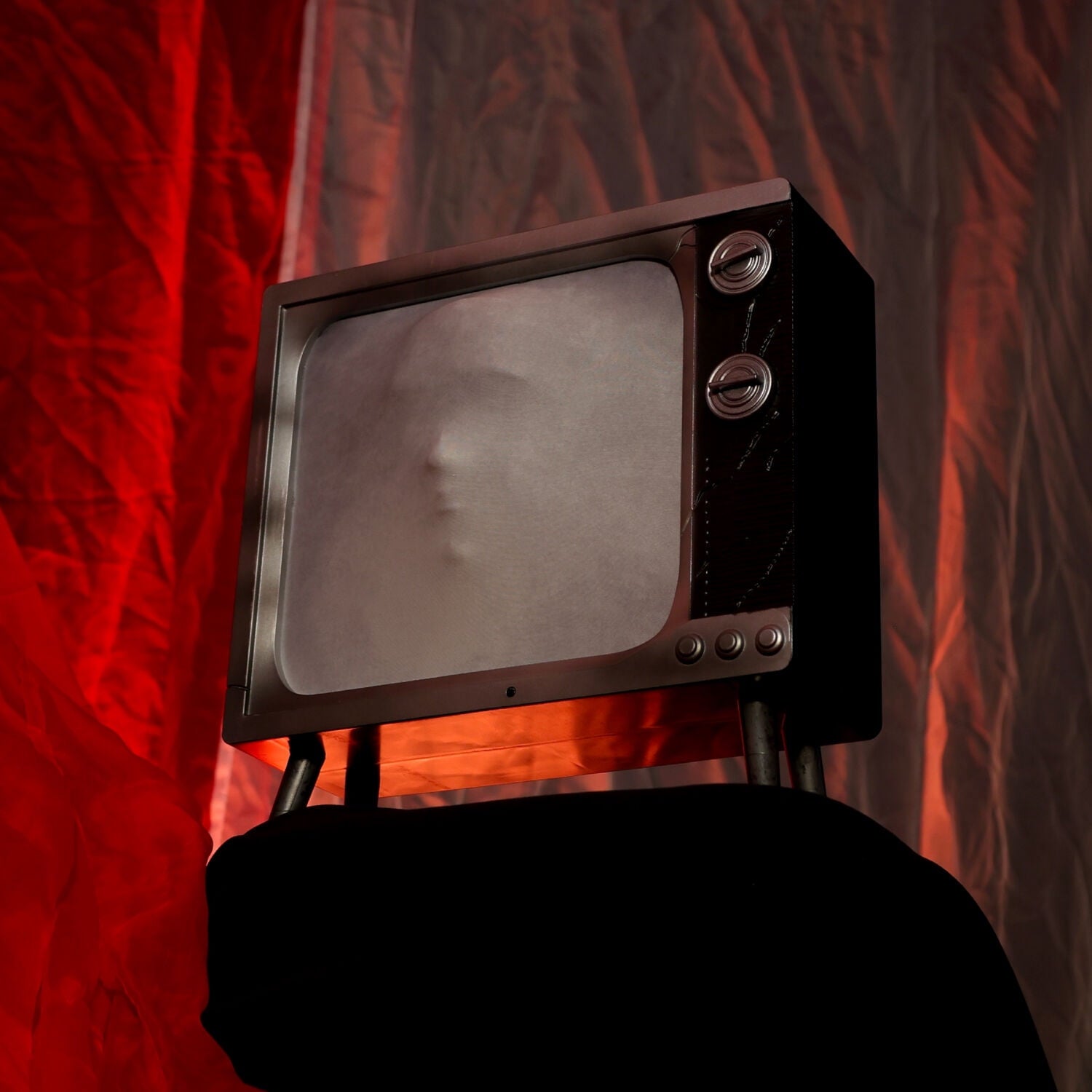 11.8 in Haunted TV by Tekky, Premium Halloween Animatronic, HHHAUNTTV-1FLSA