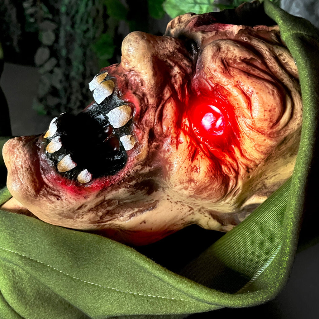 4.4 ft Voice-Sensor Impaled Zombie Halloween Animatronic, HHIMPZOMB-1FLSA