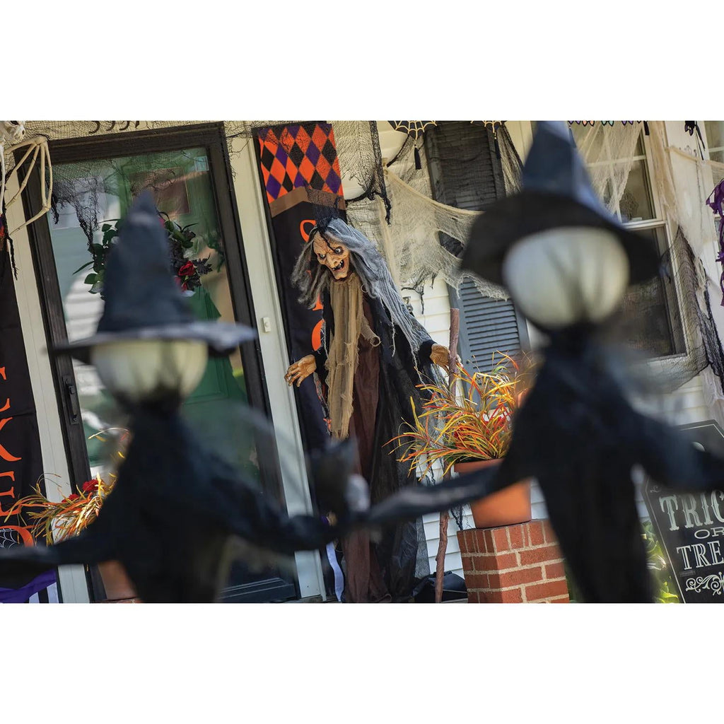 Fun Express 5-Foot Animated Standing Witch Creepy Halloween Decoration