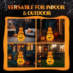 5'' Halloween Outdoor Decor, Halloween Pumpkins Lighted Pumpkins, Halloween Yard Decoration for Party