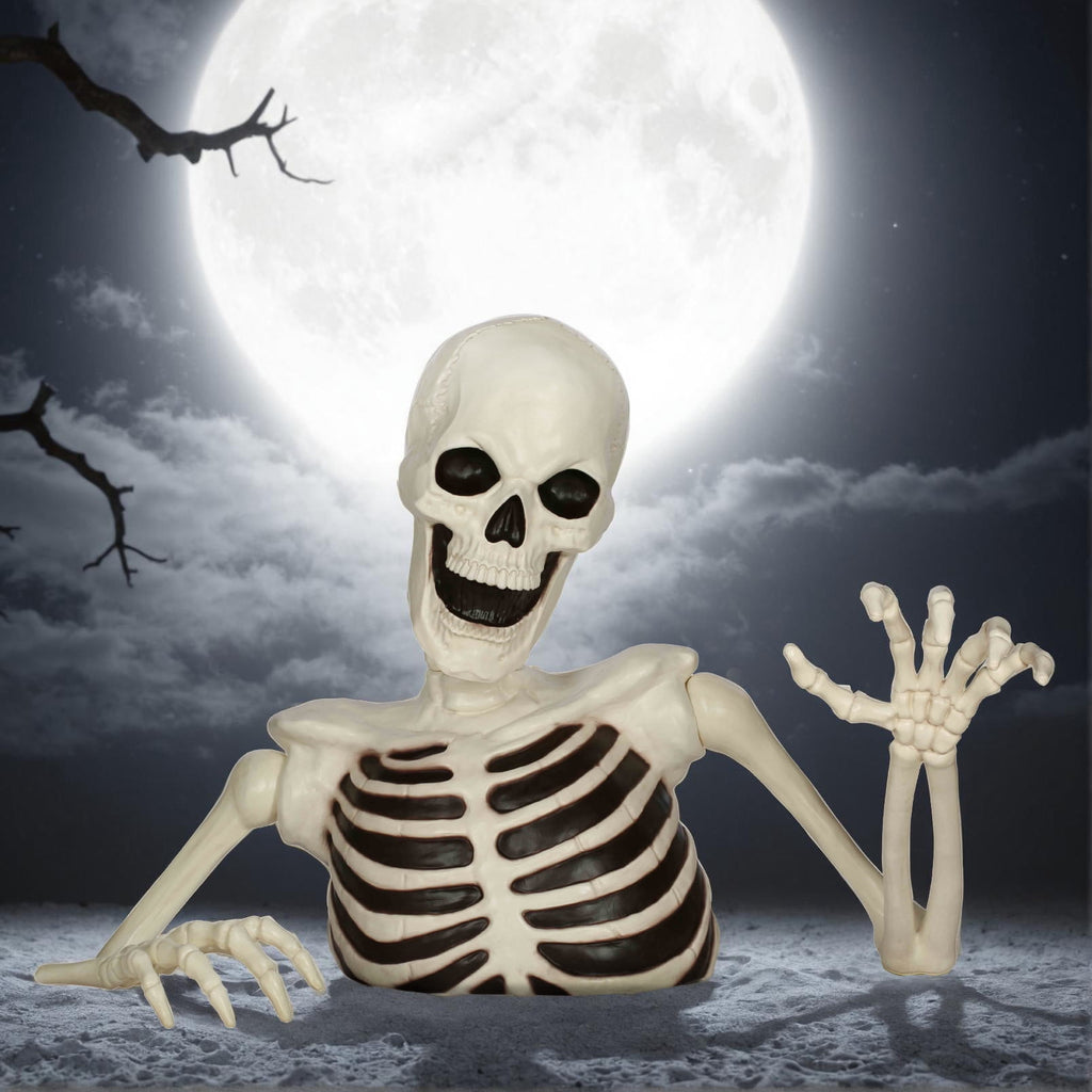 48" Halloween Giant Groundbreaker Skeleton, Halloween Decoration for Outdoor Yard and Porch