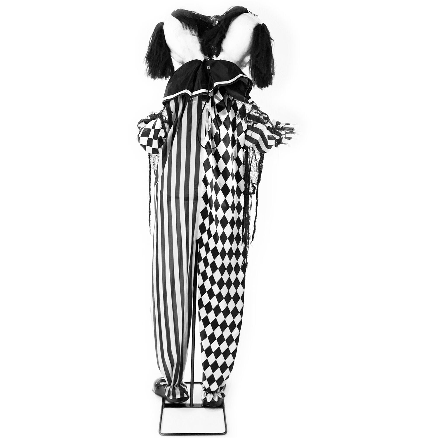 Lifesize 5.5 ft Animatronic Two-Headed Clown with Lights and Sound, Indoor/Outdoor Halloween Decoration, HHCLOWN-37FLSA
