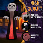 12 FT Halloween Inflatables Ghost Outdoor Halloween Decoration w/ Pumpkins Head