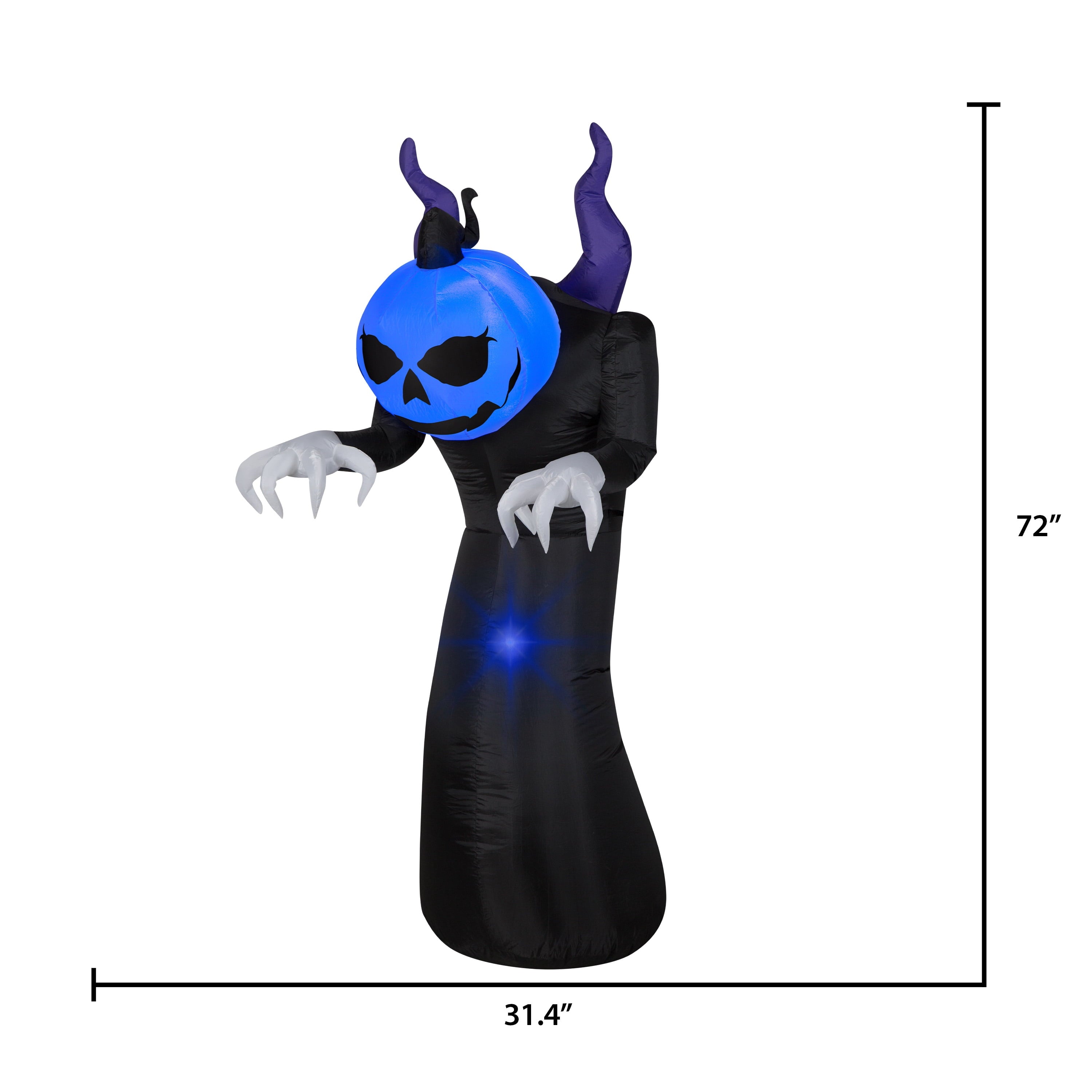 Airblown Inflatables Halloween Pumpkin Head Creeper Reaper, 6'