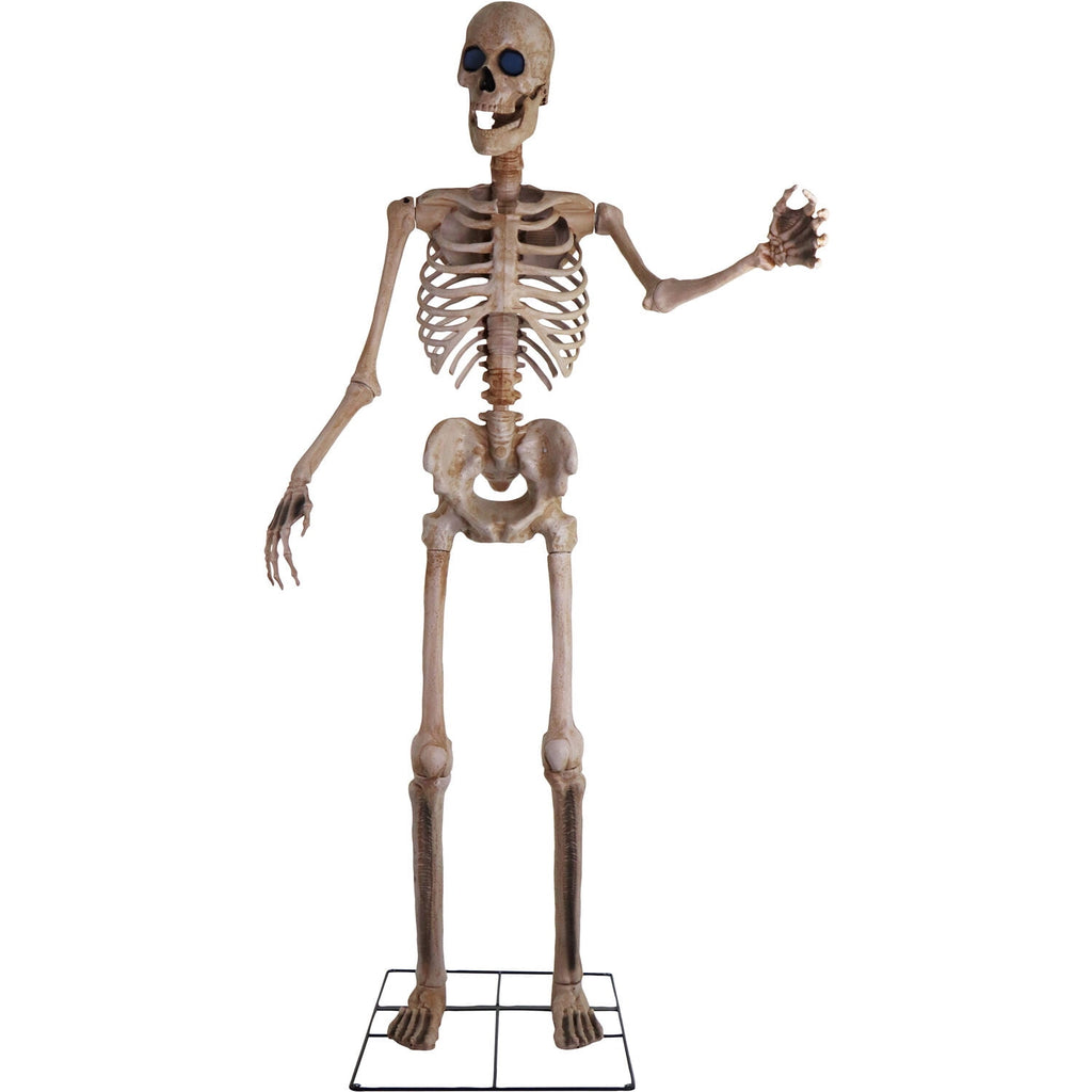 8 ft Tall Motion-Activated Towering Skeleton, Premium Talking Halloween Animatronic Decoration, Plug-In, HHTWRSKEL-2FLSA