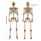 5.4ft Halloween Skeleton Decorations, Weathered Posable Skeleton Decor for Halloween Decorations Outdoor Indoor