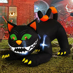 COMIN 6 FT Animated Halloween Inflatables Black Cat Outdoor Decorations Blow Up Yard Large Cat with Moving Head and Built-in LEDs for Indoor Party Garden Lawn Decor