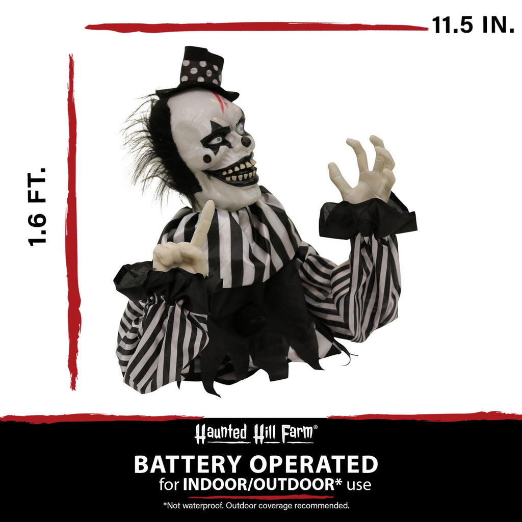 1.8 ft Groundbreaker Clown-Vile, Halloween Decoration, Multi-Color, HHFJCLOWN-2LSA