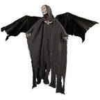 LED Lighted Animated Winged Grim Reaper Halloween Decoration - 50"