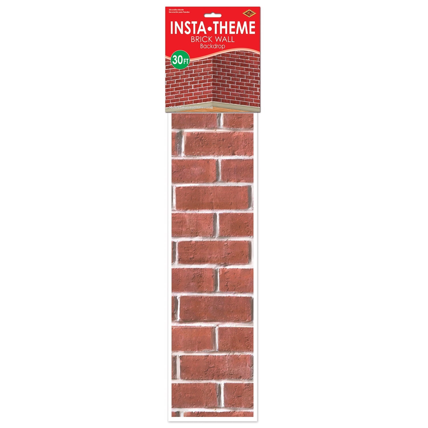 Brick Wall Backdrop Party Accessory (1 count) (1/Pkg)