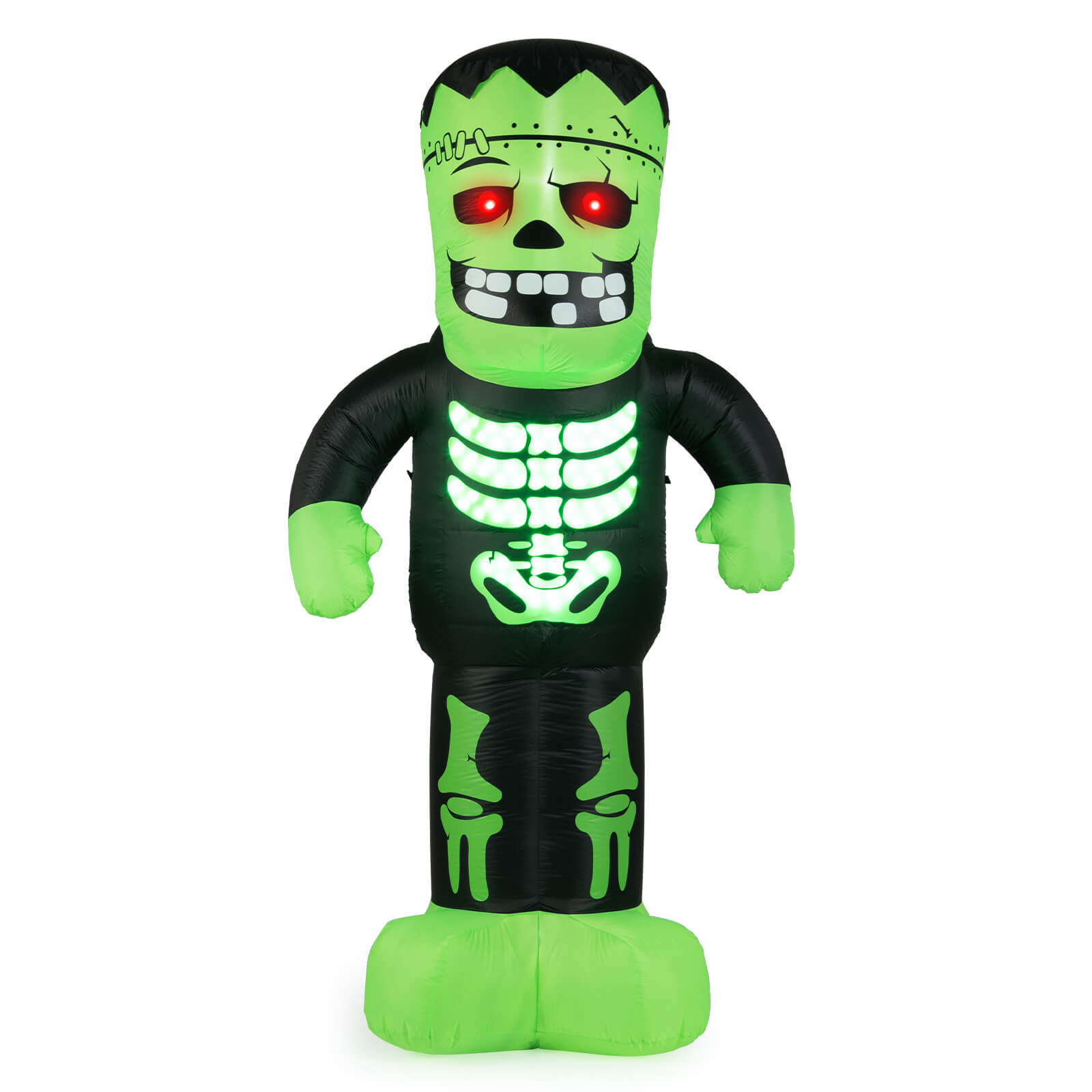 Costway 8.4 Ft Tall Halloween Inflatable Decoration LED-lit Inflatable Green Zombie