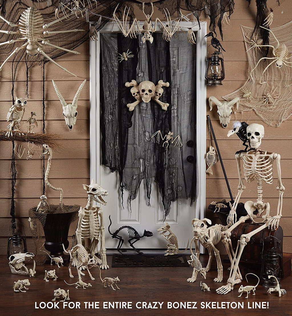 27" Flamingo Skeleton Halloween Decoration