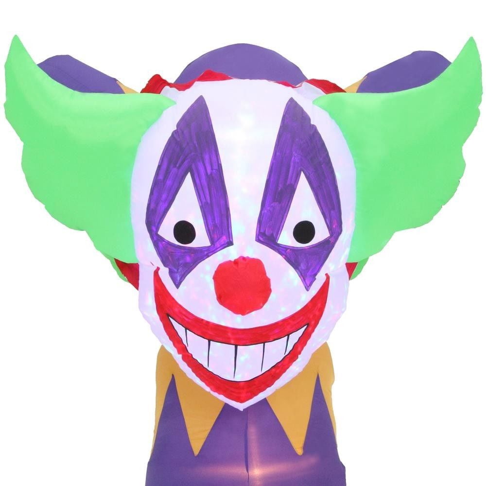 Kaleidoscope Clown Airblown Halloween Yard Inflatable, 7.5'
