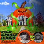 12FT Giant Halloween Pumpkin Arch Inflatable with LED Lights, Scary Blow-Up Decoration for Lawn, Garden, and Yard Holiday Party