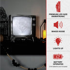 11.8 in Haunted TV by Tekky, Premium Halloween Animatronic, HHHAUNTTV-1FLSA