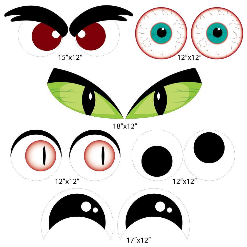 Victory Store Halloween Yard Decorations - Scary Eyes 12 Piece Multicolor Set