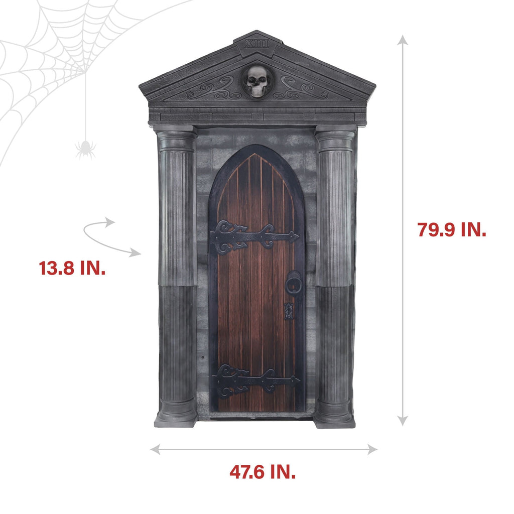 6.7 ft. Motion-Triggered Mausoleum Halloween Animatronic by Tekky, HHMAUSOLEUM-1FLSA