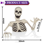 35" Halloween Giant Groundbreaker Skeleton, Halloween Decoration for Outdoor Lawn Yard and Porch