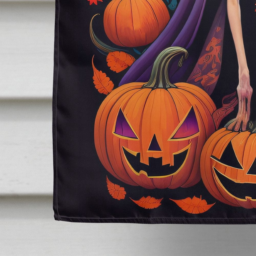 Halloween Italian Greyhound Dog House Flag 28x40IN Double-Sided Polyester Decorative Sleeve Pole Flag for Outdoor Home Garden