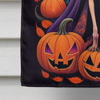 Halloween Italian Greyhound Dog House Flag 28x40IN Double-Sided Polyester Decorative Sleeve Pole Flag for Outdoor Home Garden