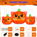 6.2FT Halloween Inflatable Pumpkin Cat Outdoor Decorations, Halloween Blow Ups with Lights for Party, Yard
