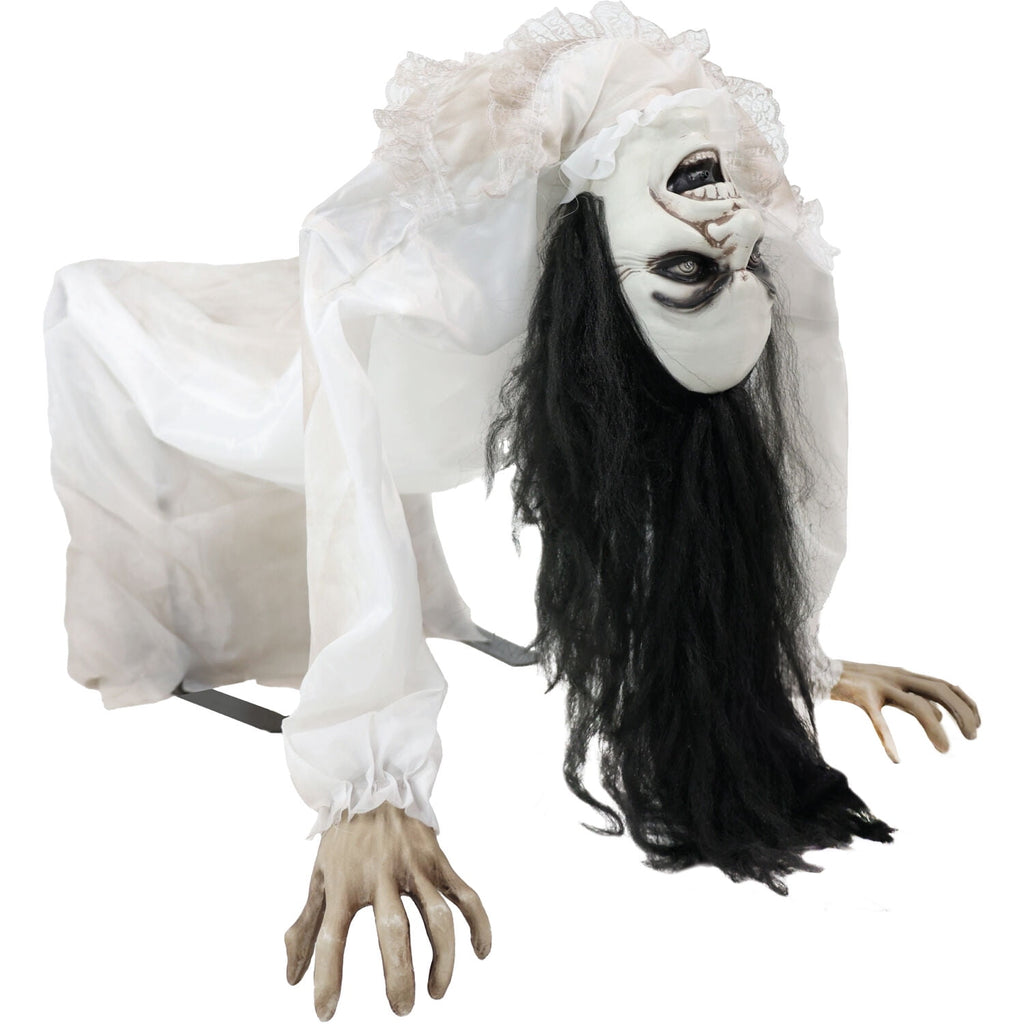Lifesize 35" Animatronic Possessed Woman with Lights and Sound, Halloween Decoration,HHLADY-11FLSA