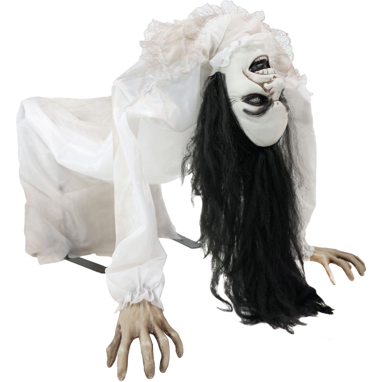 Lifesize 35" Animatronic Possessed Woman with Lights and Sound, Halloween Decoration,HHLADY-11FLSA