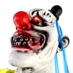 5.9 ft Voice & Sound-Sensor Clown on Tricycle Halloween Animatronic, HHTRIBKCLOWN-1FLSA