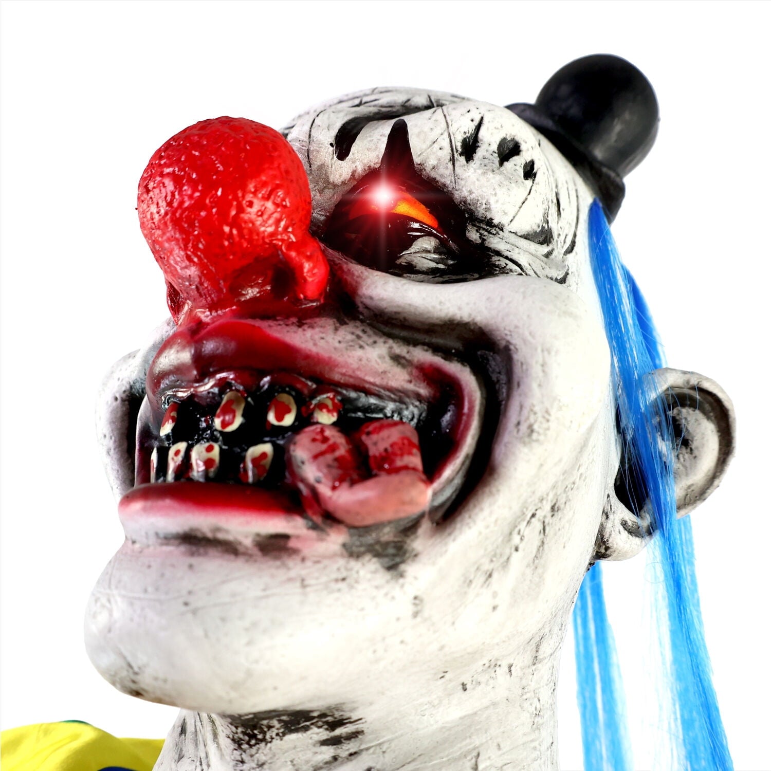 5.9 ft Voice & Sound-Sensor Clown on Tricycle Halloween Animatronic, HHTRIBKCLOWN-1FLSA
