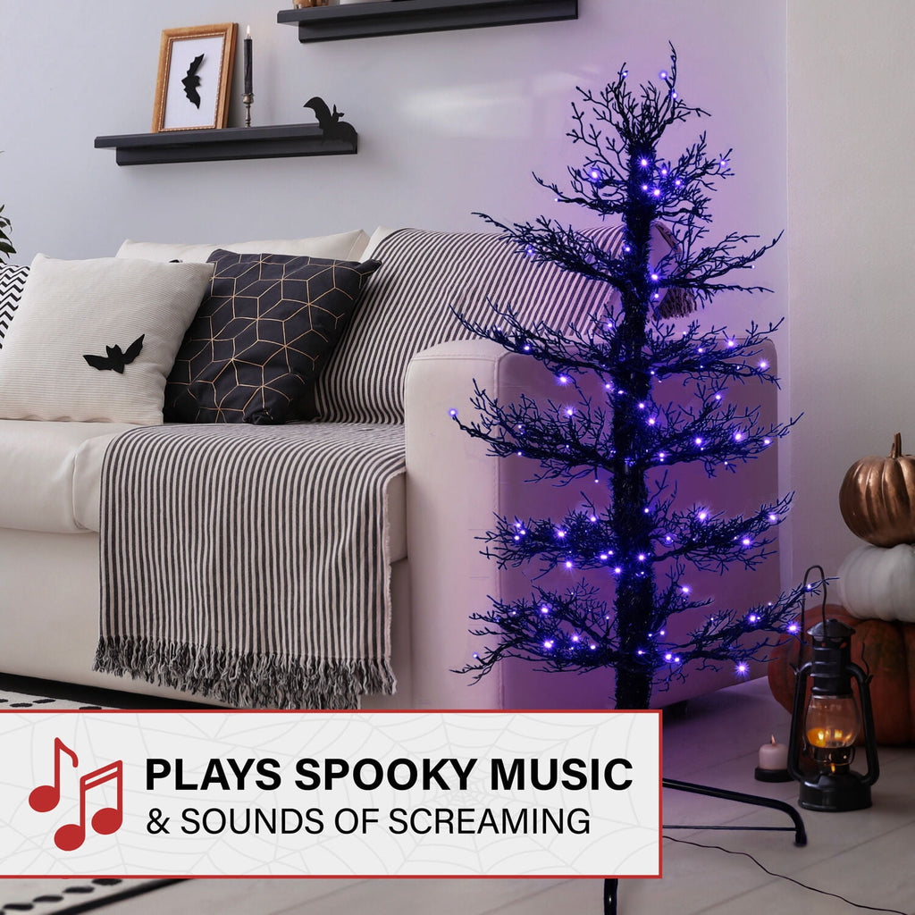 5 ft Dancing Halloween Tree Animatronic, Halloween Decor, HH050DANCETR-PUR