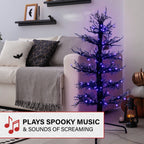 5 ft Dancing Halloween Tree Animatronic, Halloween Decor, HH050DANCETR-PUR
