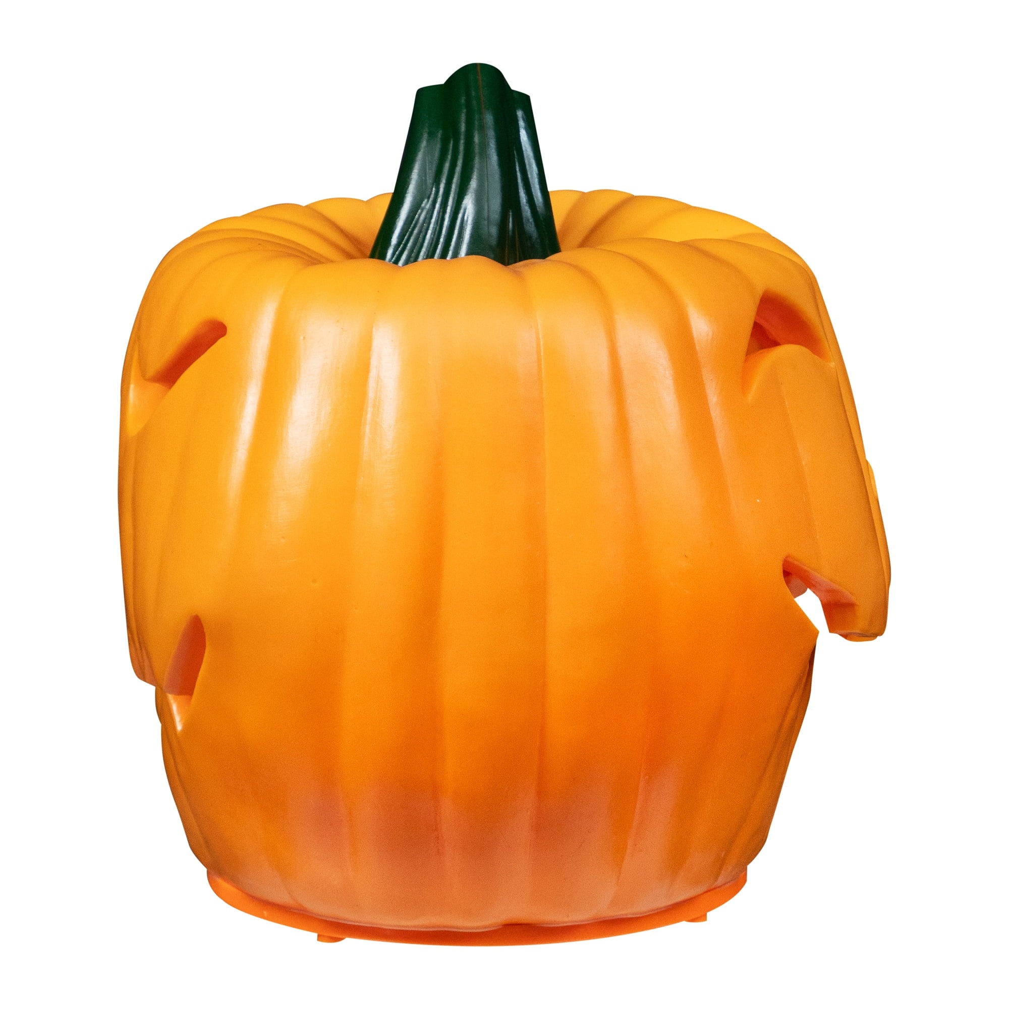 9.75" Jack-O-Lantern Animated Double-Sided Halloween Pumpkin - Orange/Green