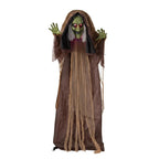 43 1/4" x 4 Ft. 9" Light-Up Hunchback Witch Standing Halloween Decoration