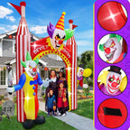 12FT Giant Clown Inflatable Archway with Built-in Lights  Scary Outdoor Yard Decorations for Garden, Lawn, and Indoor Halloween Decor