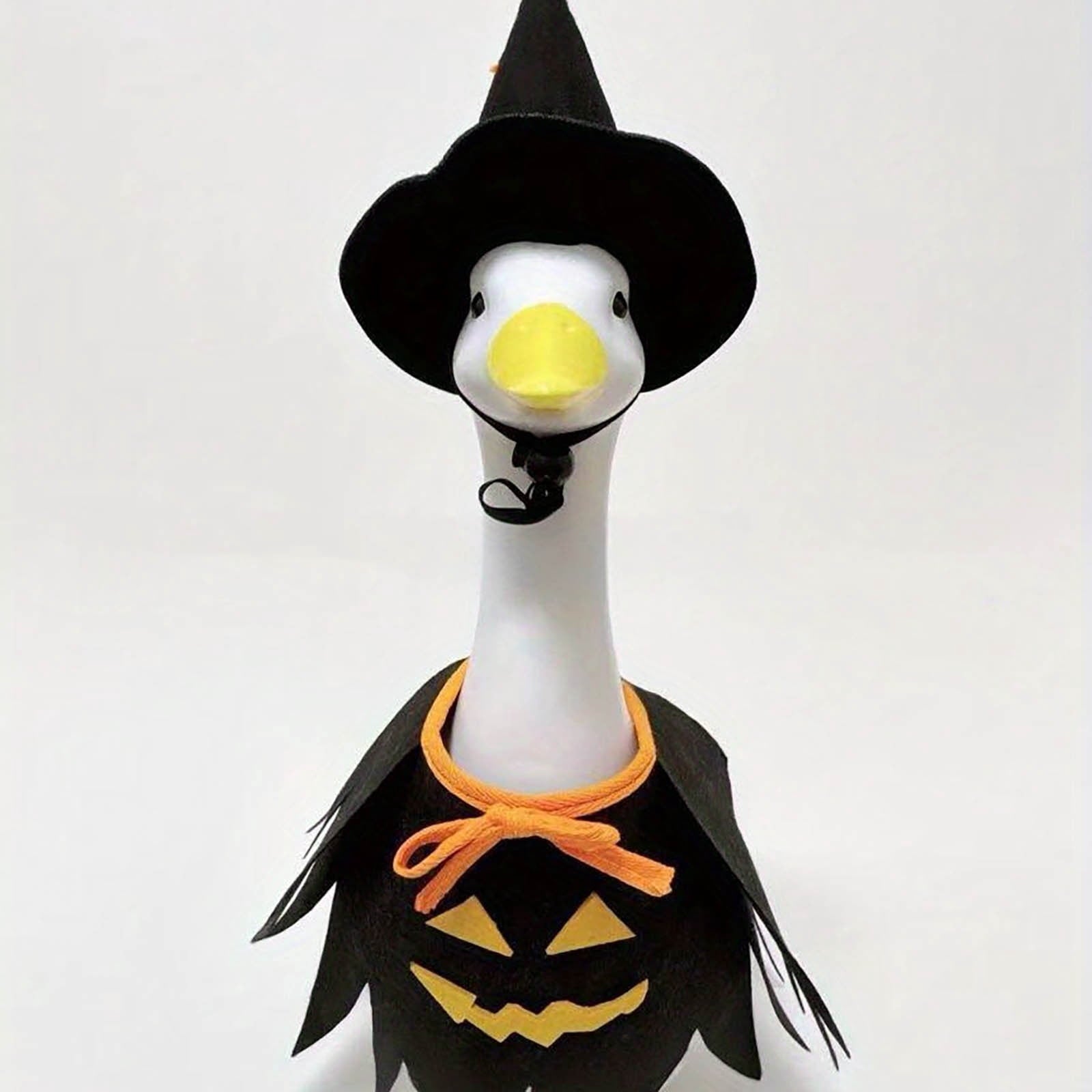 Goose Outfits for 23/17'' Lawn Goose Statue Birthday Halloween Christmas Fall Lawn Goose Clothing Costume Porch Goose Wigs for Outdoor Garden Yard Decor, Halloween Patio Decor