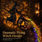 Halloween Witch Cauldron Garden Light, Waterfall-Style Enchanted Witch Cauldron Garden Decoration, Halloween LED Projector Lights Decorations Outdoor with Stake for Yard Lawn Porch Party