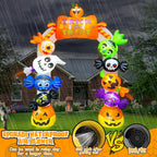 10FT Inflatable Candy Ghost Pumpkin Archway with Built-in Lights  Giant Outdoor Yard & Garden Decoration for Halloween, Indoor/Outdoor Use