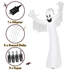 Costway 12ft Inflatable Halloween Blow Up Ghost Decoration w/ Built-in LED Light
