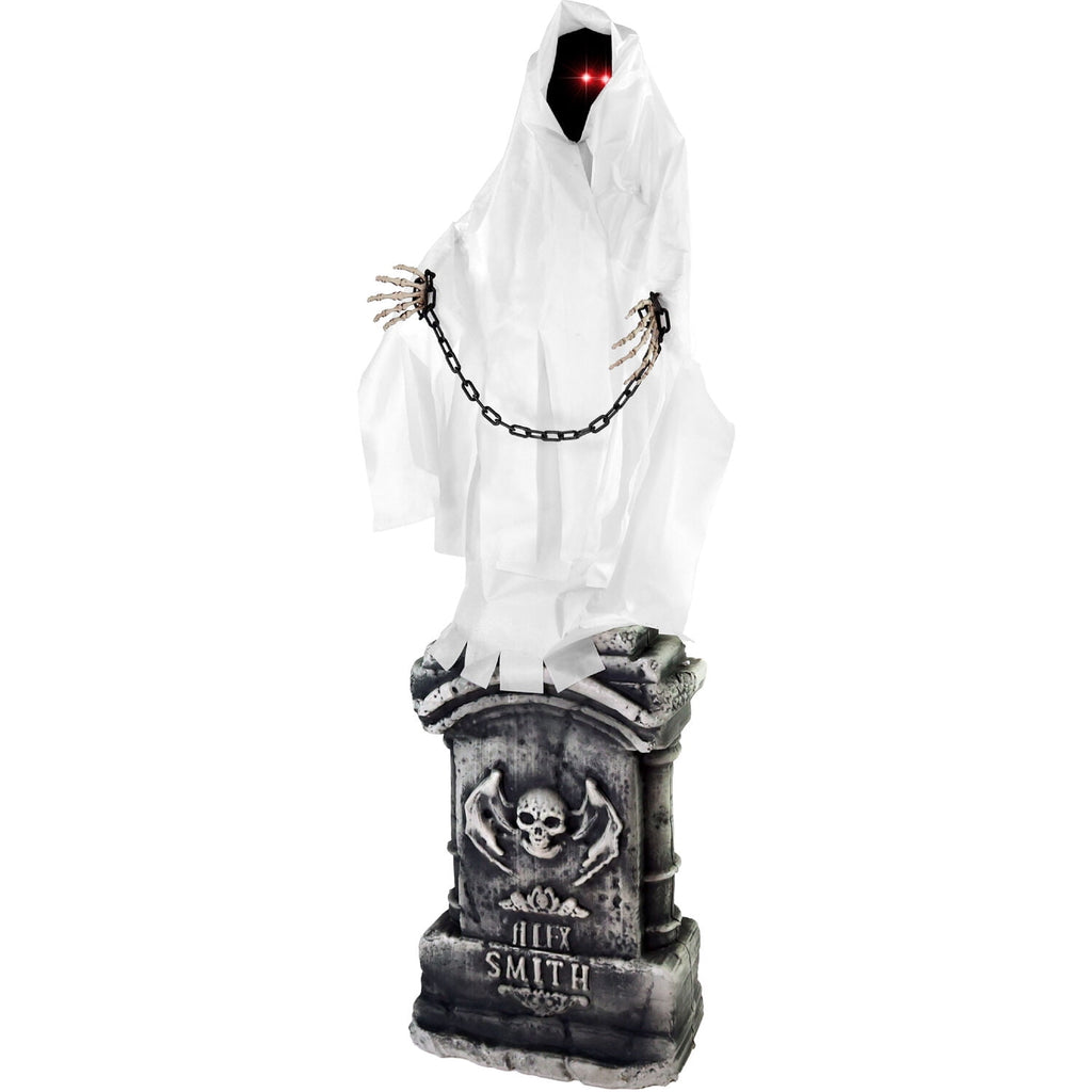 4.3 ft Touch-Activated Animated Spectre on Tomb Halloween Accessory, HHRPRTOMB-1FLSA