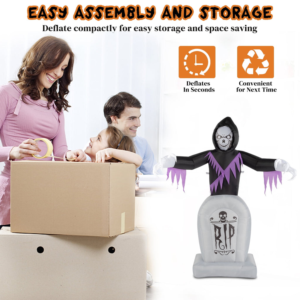 Inflatable Halloween Decoration 6 FT Reaper for Halloween Party Outdoor, Yard, Garden, Lawn Decorations