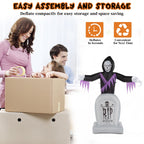 Inflatable Halloween Decoration 6 FT Reaper for Halloween Party Outdoor, Yard, Garden, Lawn Decorations