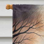Halloween Pug Dog House Flag 28x40IN Double-Sided Polyester Decorative Sleeve Pole Flag for Outdoor Home Garden Patio