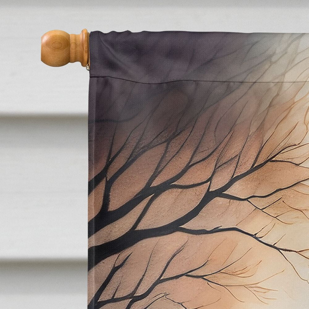 Halloween Pug Dog House Flag 28x40IN Double-Sided Polyester Decorative Sleeve Pole Flag for Outdoor Home Garden Patio