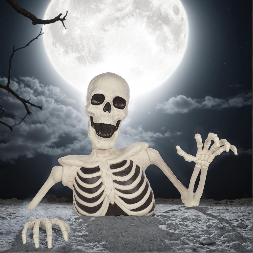 35" Halloween Giant Groundbreaker Skeleton, Halloween Decoration for Outdoor Lawn Yard and Porch