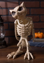 USA Owl Skeleton Halloween Decoration - 13.5 in
