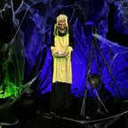 5 ft Life-Size Animatronic Indoor/Covered Outdoor Zombie Maid Halloween Decoration, HHLADY-4FLSA
