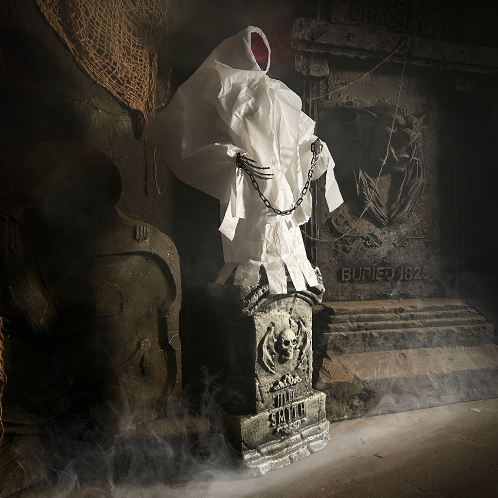 4.3 ft Touch-Activated Animated Spectre on Tomb Halloween Accessory, HHRPRTOMB-1FLSA