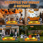 9.6FT Halloween Inflatable Skeleton Tombstone Banner, Built-in 4 White LED Lights, Quick Inflation for Yard/Patio/Party