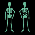Deago 4 Pack Halloween Hanging Luminous Skeleton Decorations 5 Ft Full Body Glow-in-The-Dark Poseable Skeleton for Outdoor Yard Garden Hanging Halloween Props