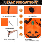 7 FT Halloween Inflatables Pumpkin, Halloween Decoration 7 Blow up Pumpkins w/ Build-in LEDs for Halloween Party